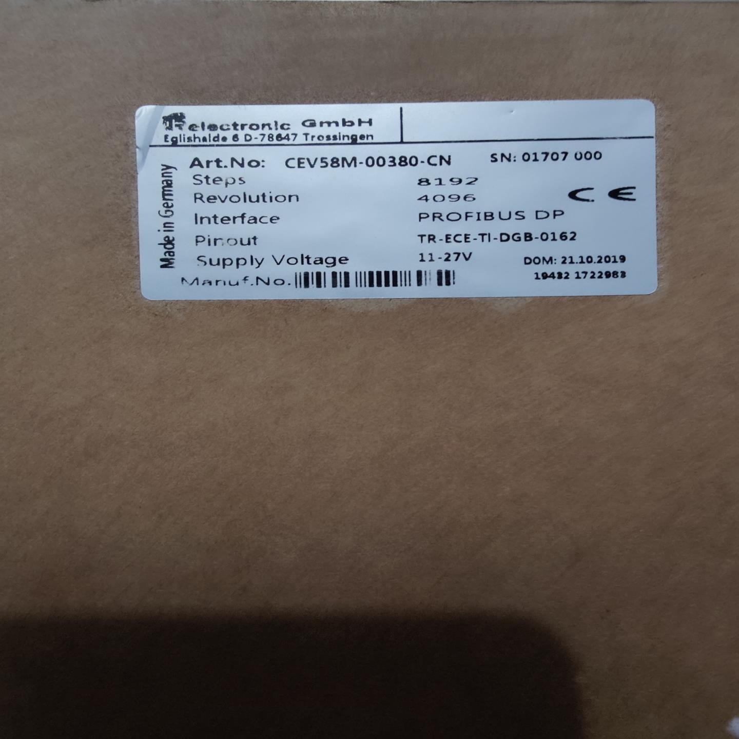 帝尔  全新原装 CEV58M-00380-CN 有2个