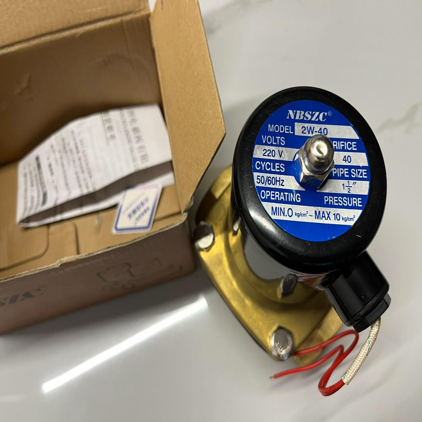 NBSZC 2W-40 神洲电磁阀 纯铜 全新未使用 实物拍
