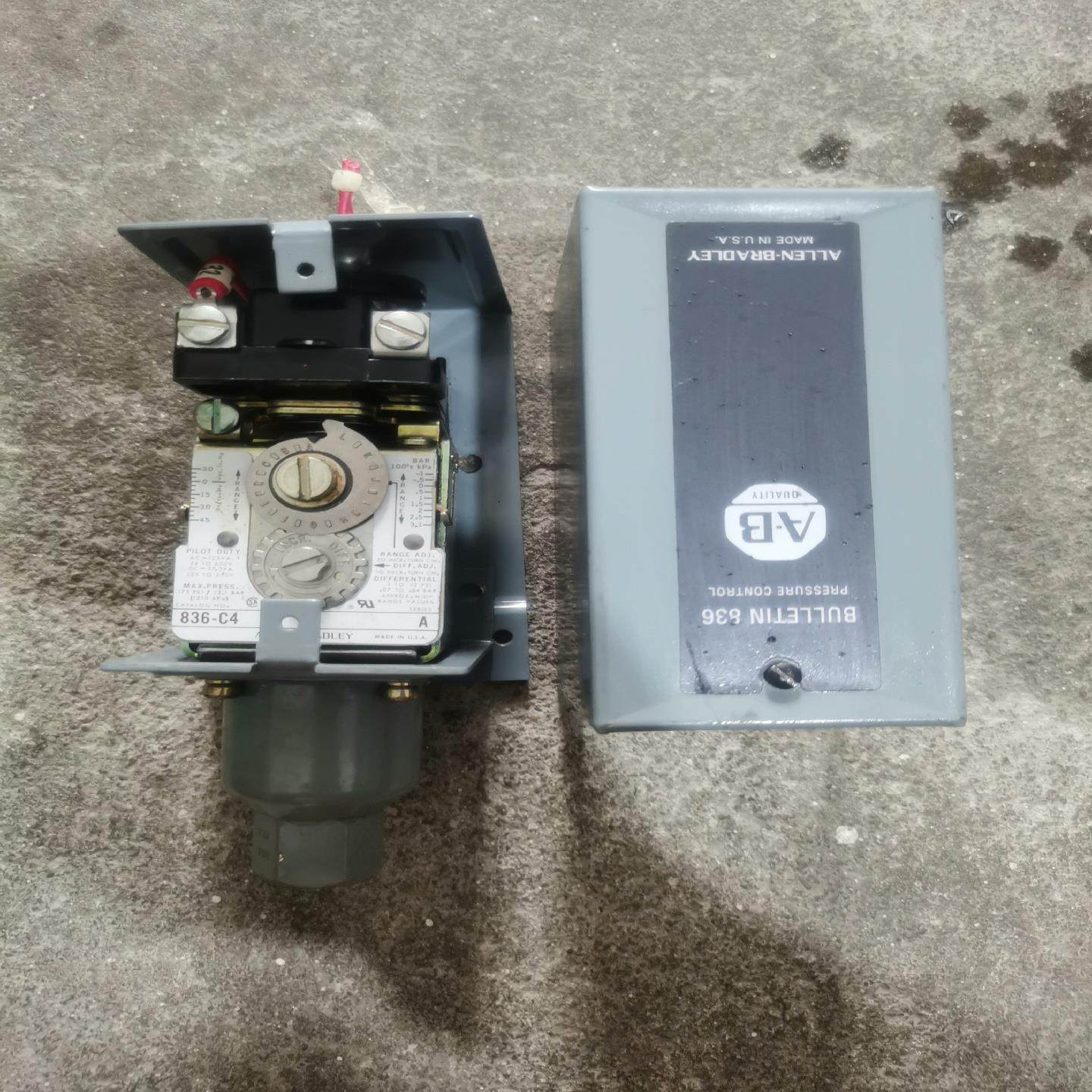 AB美国罗克韦尔836-C4，应该是螺旋式压力调节开关，二手