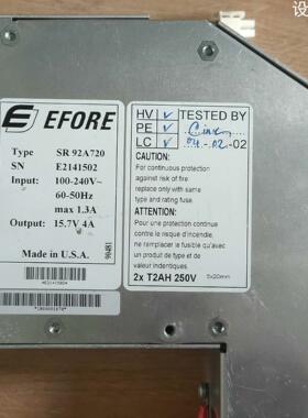 (设备配件）EFORE 安伏 SR92A720  15.7V 4A电源