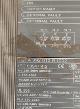 [德峰]Abb软启动SFA892013R1002好 的PSS1拆机