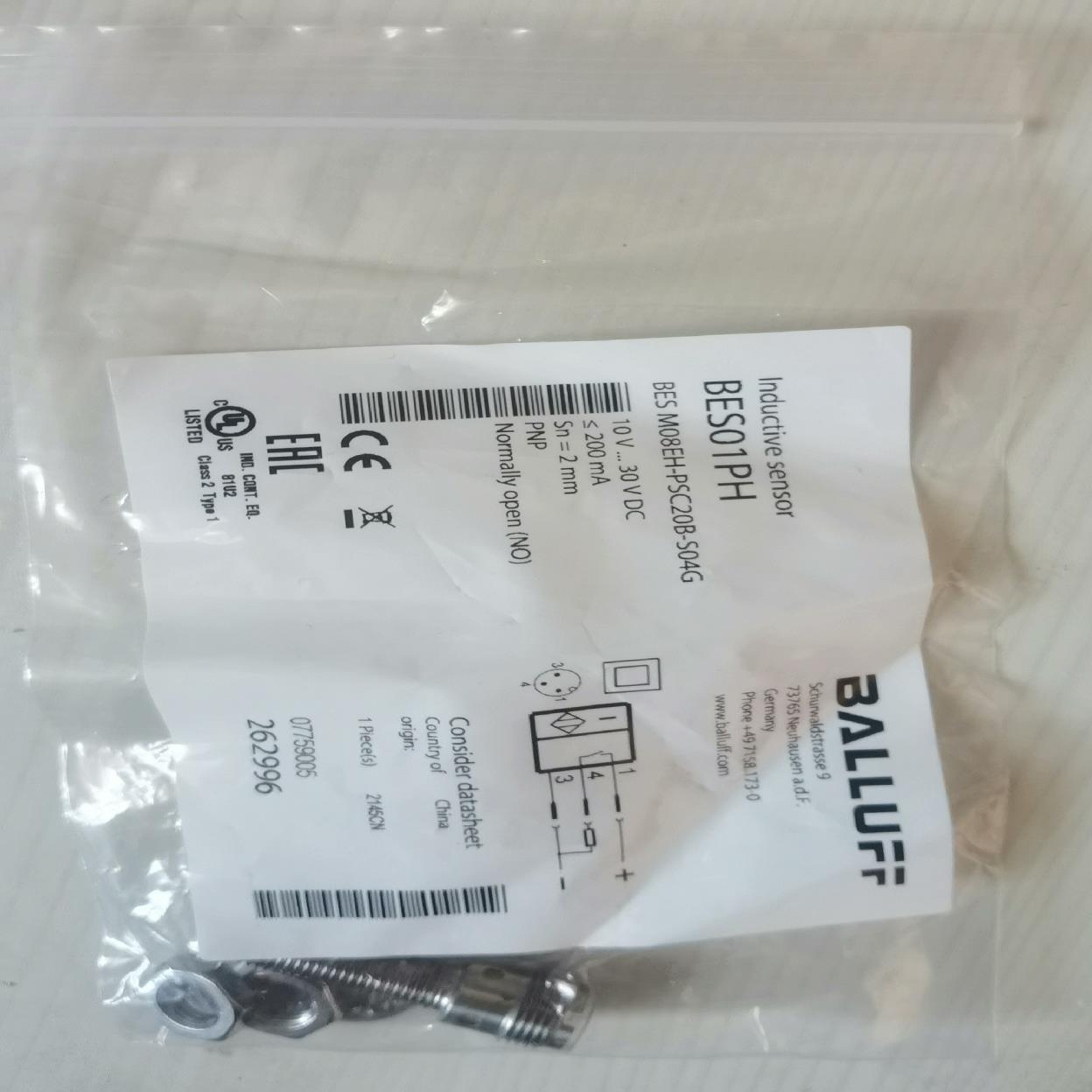 BALLUFF  BES M08EH-PSC20B-S04G
