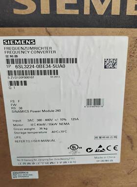 【工控自动化】6SL3224-0BE34-5UA0变频器G1议价