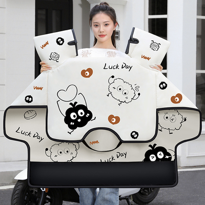 电动车挡风被双面防雨防水防风罩秋冬季加厚电瓶摩托车通用新款冬