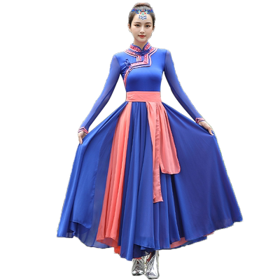 蒙古舞蹈表演服女新款