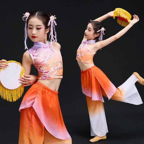 钱鼓舞蹈服套装艺考裙舞舞台