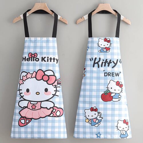 凯蒂猫围裙女厨房家用防水防油免