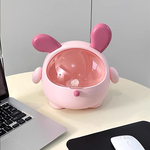 可爱乖乖兔桌面收纳桶心发饰首饰