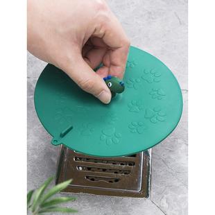 地漏防臭器卫生间堵口防虫盖反味除臭硅胶垫下水道封口防返臭神器