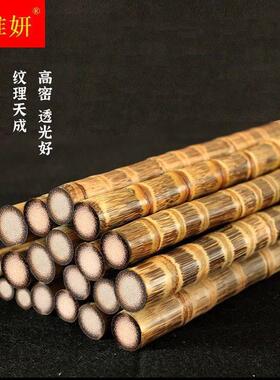 龙血金丝竹手子把件文玩玉山竹实心竹把件登杖手杖实心竹棍原材料