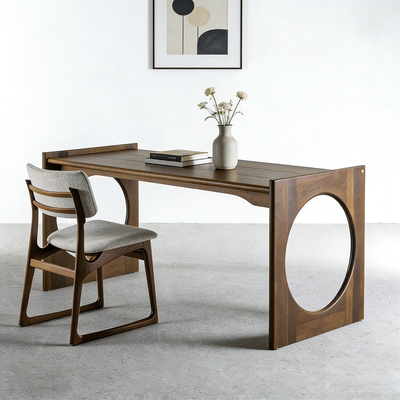 艺术符号进口英国实木金属书桌