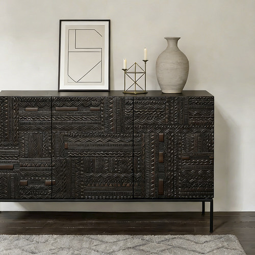 艺术符号柚木电视柜餐边柜玄关柜