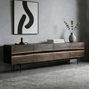 艺术符号北欧表情实木橡木电视柜客厅家用储物柜一体复古风高级感