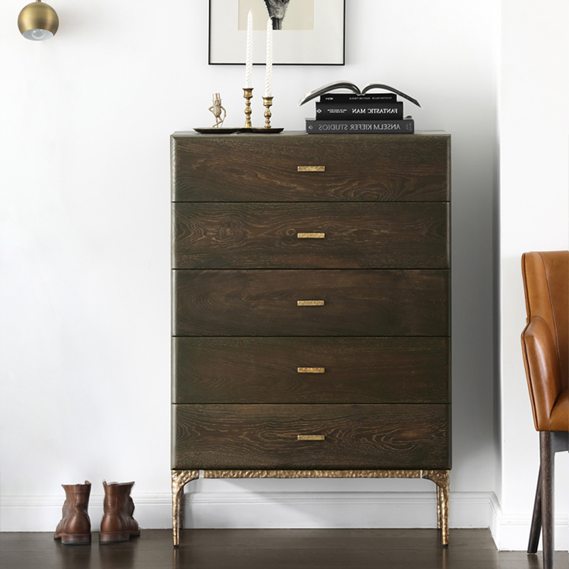 正版英国Square Roots原装进口//YUZU橡木实木五斗柜立柜