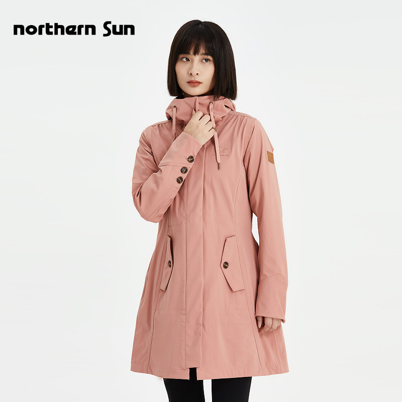 诺思山单层薄款防风修身风衣