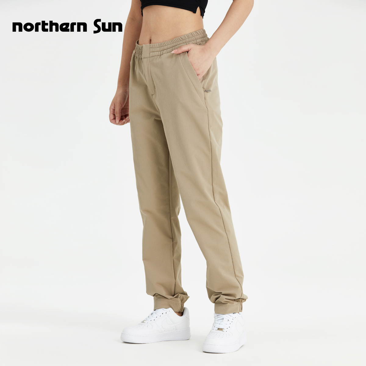 诺思山春秋男女同款薄绒速干长裤