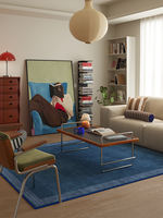 RUG original design retro bag, House carpet, light luxury high-end blue Chinese-style sofa, no-rinse floor mat thumbnail 8