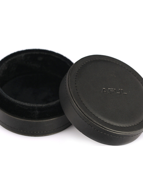 AFUL 防压抗震保护耳机PU圆形数码仿皮盒收纳包