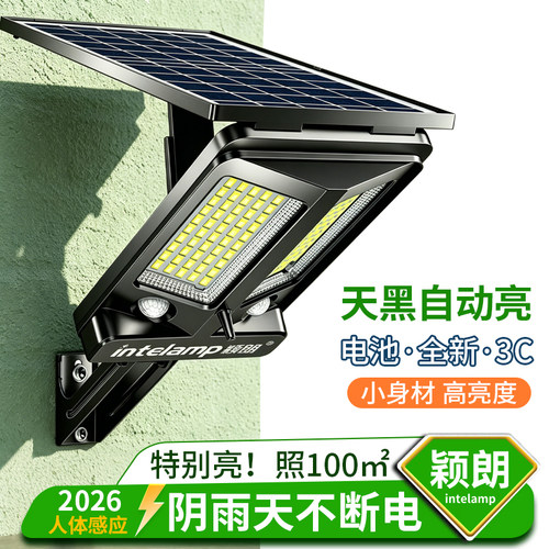 太阳能人体感应户外防水强光庭院