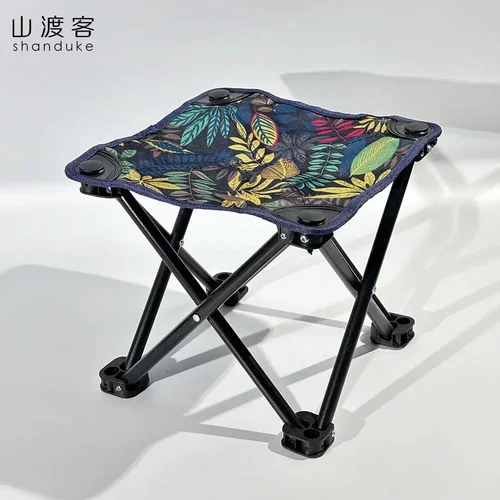 【升级加固】便携式户外折叠椅子板凳马扎超轻折叠凳子靠背休闲椅