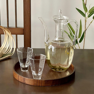 新中式玻璃执壶仿宋贵妃泡茶器茶壶绿茶专用茶具耐热杯子水壶套装
