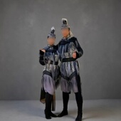 男女群舞黑色酷炫盔甲民族民间舞群舞表演服专业定制 风之马