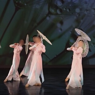 古典舞女子群舞《雨涧春行图》同款舞蹈演出表演服专业定制