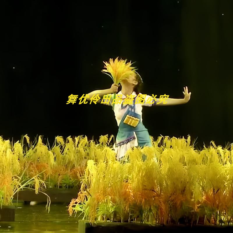 舞优伶青浦文遗田山歌里稻谷舞裙