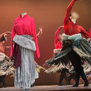 《唱支山歌给党听》民族藏族舞蹈服男女群北舞舞台演出表演服定制