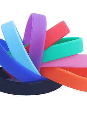 运动手环纯色手环硅胶街舞手环硅胶手腕带团队活动分组分队手腕带