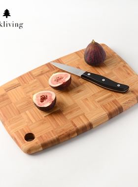 集物纪家用厨房棋盘格楠竹砧板切菜板厨房木质抗菌防霉小案板
