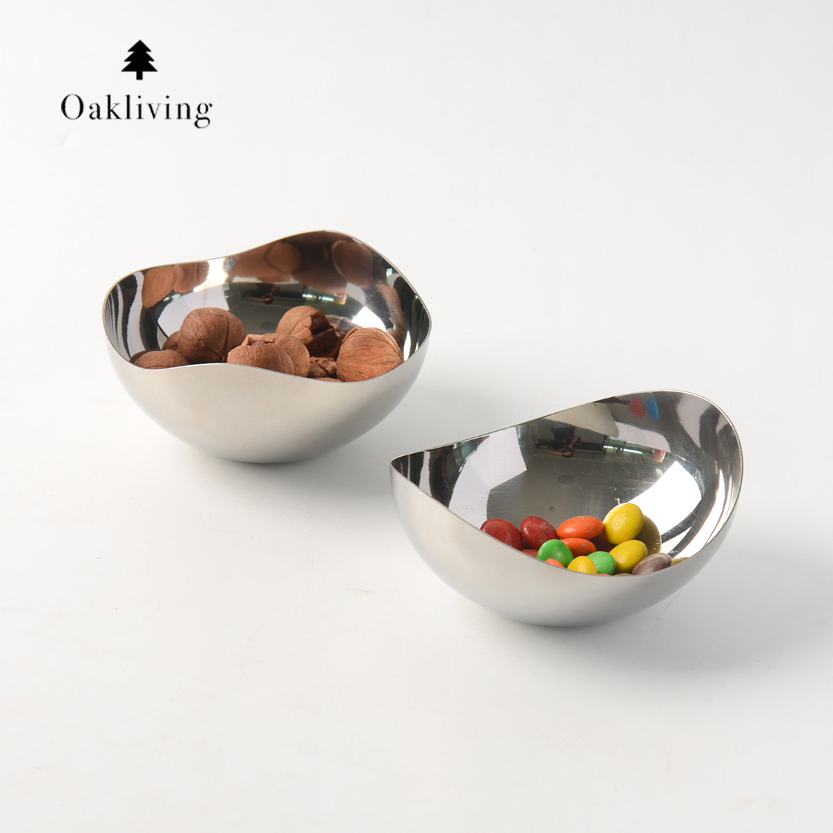 集物纪304不锈钢水果碗家用客厅茶几摆件零食碟子果盆收纳盘子,餐饮具,碗,淘宝优惠券,粉丝福利购,淘宝优惠卷