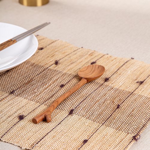 集物纪非遗手织单层苎麻夏布餐垫