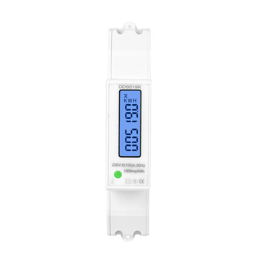 DDS519R 智能液晶背光单相导轨式电能表1P电子电度表 带RS485通讯