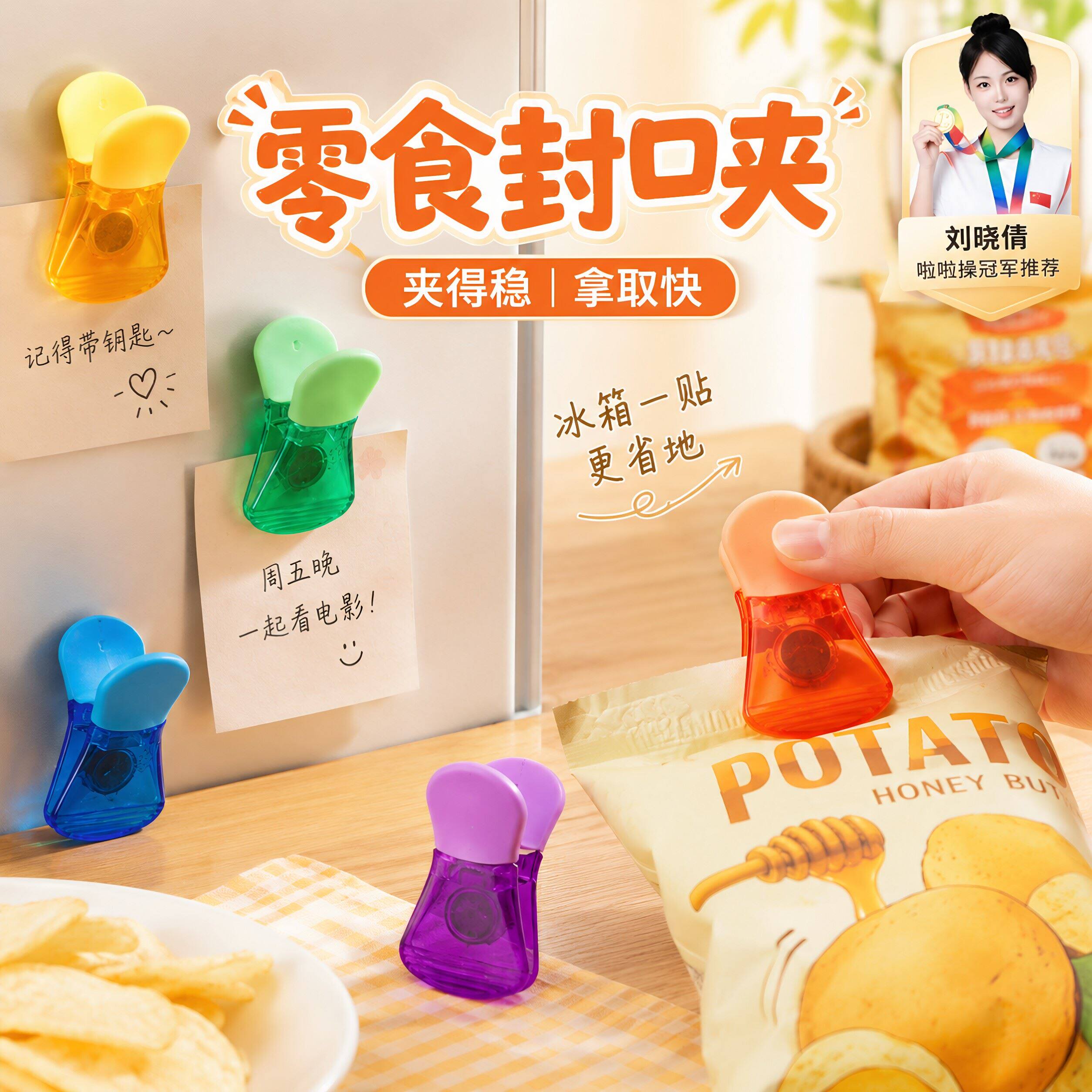 密封夹食物袋子强力封口