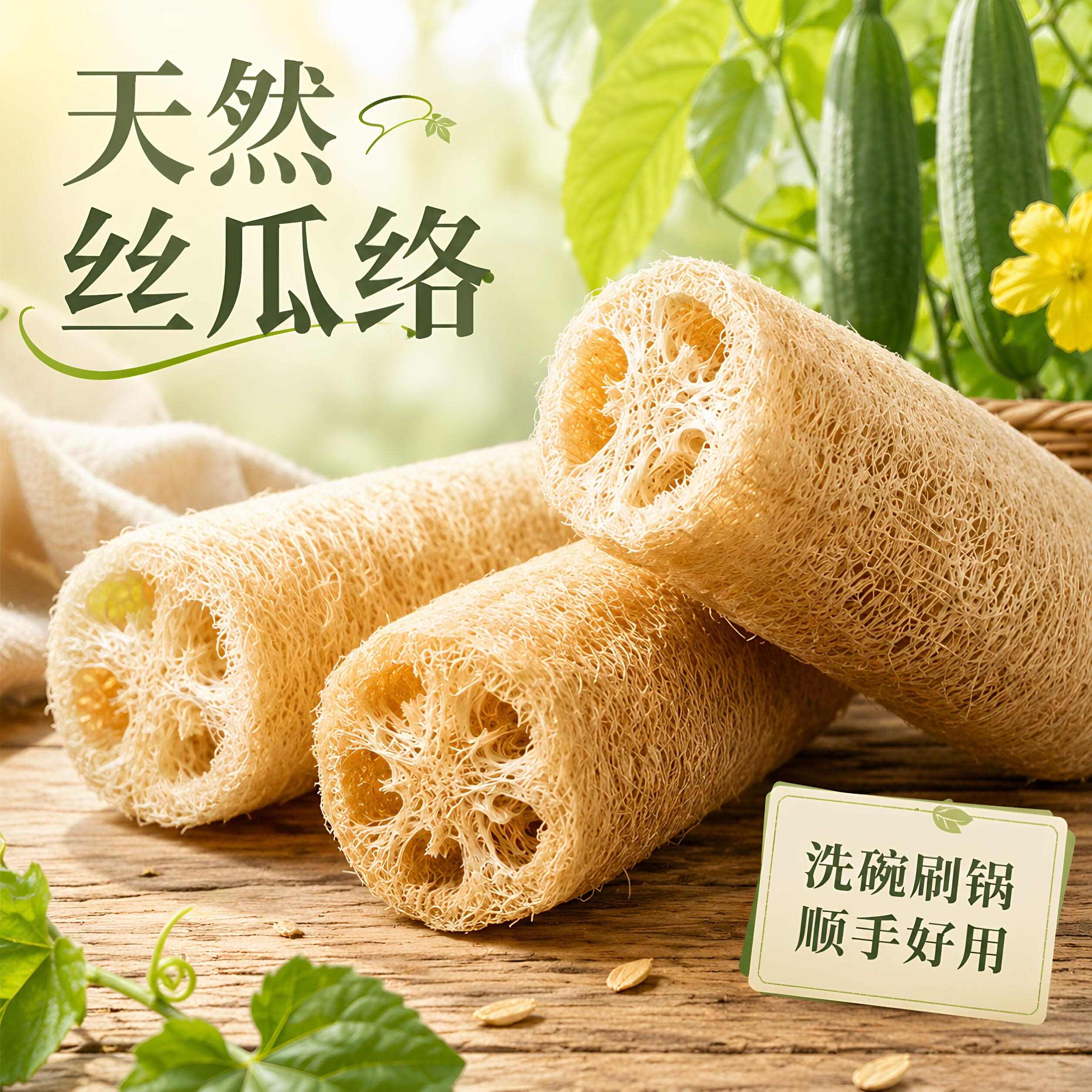 天然丝瓜络洗碗丝瓜瓤不沾油