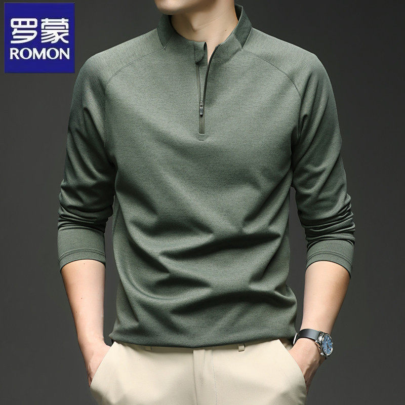 罗蒙春秋新款男士半高拉