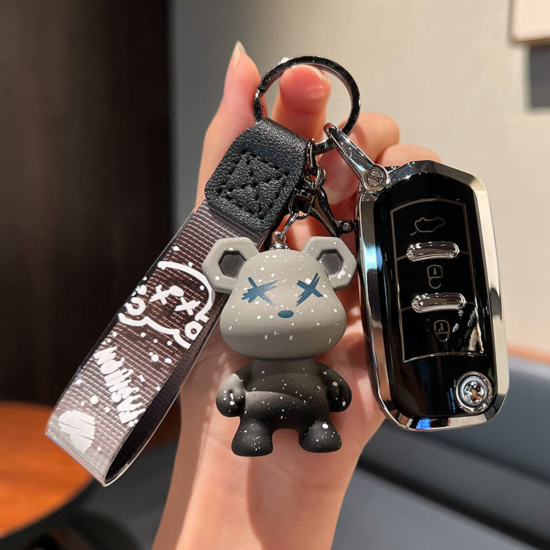 适用广汽传祺钥匙套17/18/19/20/22款GS4手动低配GS3折叠GA6壳扣