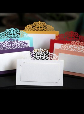 50pcs Hollow Laser Cut Table Name Place Card Seating Decora