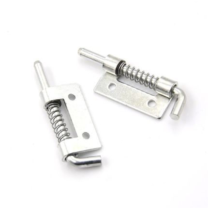 5pcs/lot Silver Spring Loaded Metal Security Barrel Bolt Lat