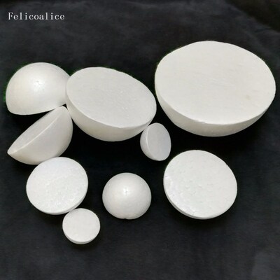 4/5/7/8/9/10/12/15/20/30cm Half Round Solid Polystyrene Styr