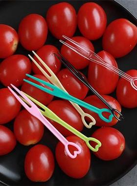 200/500Pcs Fruit Fork Plastic Children Snack Cake Dessert