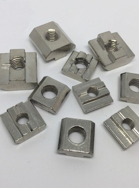 10pcs T Sliding Nut Nickel-Plated Carbon Steel M3/M4/M5/M6/M
