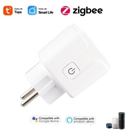 Zigbee WiFi Smart Plug 16A EU Socket Tuya Smart Life APP Wor