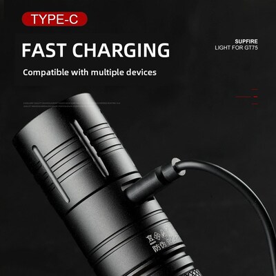 GT75 20W Cree xhp70 Powerful flashlight With Zoom USB Rechar