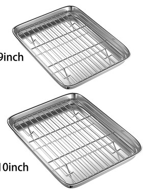 Toaster Oven Tray and Rack Set with Cooling Rack Dishwasher