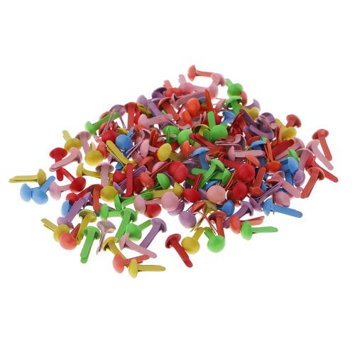 200pcs Metal Round Head Split Pin Brads Paper Fastener  Scra
