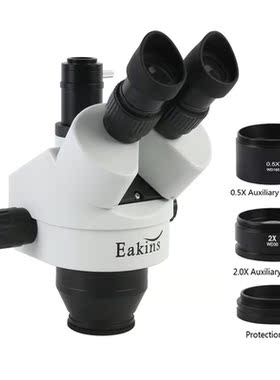 7X-45X Continuous Zoom Simul Focal Trinocular Stereo Microsc