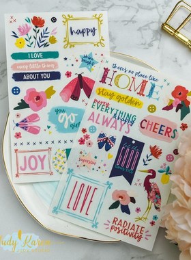 Every Thing Rub on ers set for Scrapbooking/ Happy Planner/