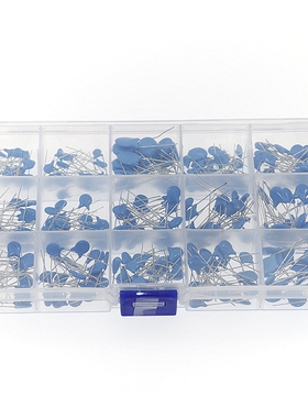 300Pcs 15 Value Blue High Voltage Ceramic Capacitors Assortm
